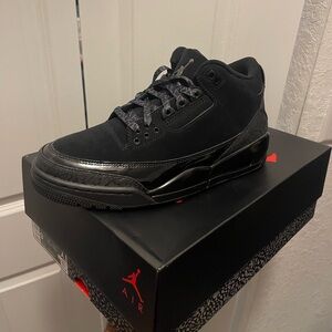 Jordan 3s black cat size 9